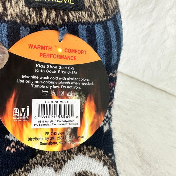 Polar Extreme Insulated Thermal Slipper Socks Kids Sloth - Picture 4 of 5